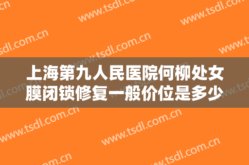 上海第九人民医院何柳处女膜闭锁修复一般价位是多少费用?贵不贵?