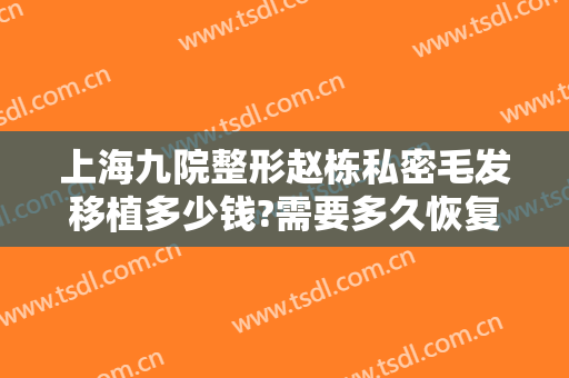 上海九院整形赵栋私密毛发移植多少钱?需要多久恢复?