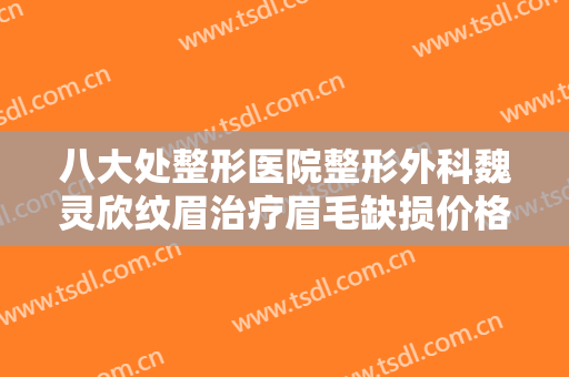 八大处整形医院整形外科魏灵欣纹眉治疗眉毛缺损价格多少钱?靠谱吗?