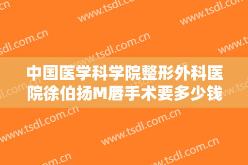 中国医学科学院整形外科医院徐伯扬M唇手术要多少钱?好不好?
