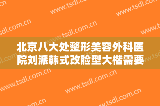 北京八大处整形美容外科医院刘派韩式改脸型大楷需要多少费用?怎么样?