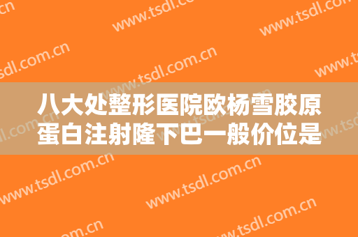 八大处整形医院欧杨雪胶原蛋白注射隆下巴一般价位是多少?贵不贵?