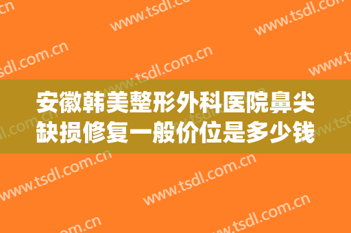 安徽韩美整形外科医院鼻尖缺损修复一般价位是多少钱?贵不贵?(安徽合肥韩美整形医院整形价格)