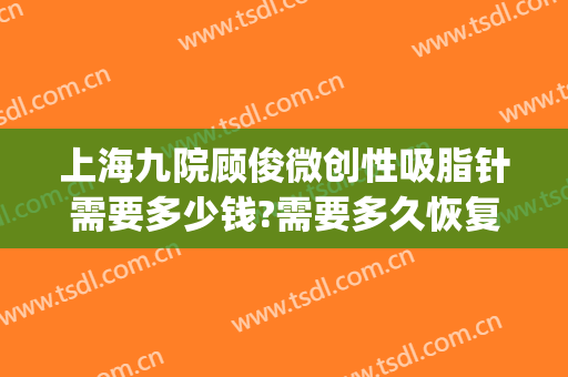 上海九院顾俊微创性吸脂针需要多少钱?需要多久恢复?(上海九院吸脂专家)