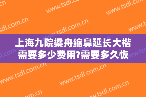 上海九院梁舟缩鼻延长大楷需要多少费用?需要多久恢复?