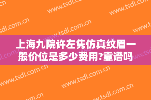 上海九院许左隽仿真纹眉一般价位是多少费用?靠谱吗?