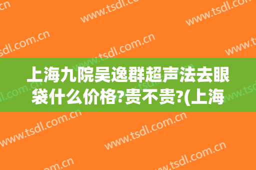 上海九院吴逸群超声法去眼袋什么价格?贵不贵?(上海九院射频去眼袋)