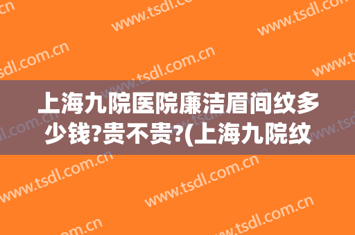 上海九院医院廉洁眉间纹多少钱?贵不贵?(上海九院纹眉毛多少钱)