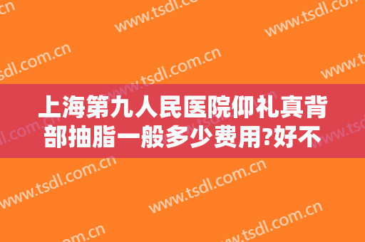 上海第九人民医院仰礼真背部抽脂一般多少费用?好不好?