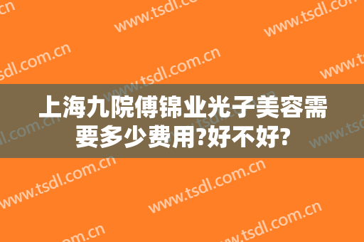 上海九院傅锦业光子美容需要多少费用?好不好?