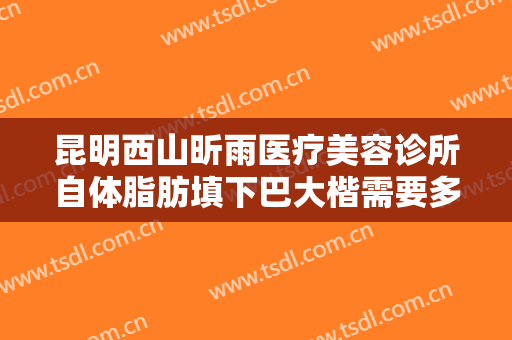 昆明西山昕雨医疗美容诊所自体脂肪填下巴大楷需要多少钱?好不好?