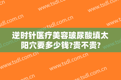 逆时针医疗美容玻尿酸填太阳穴要多少钱?贵不贵?