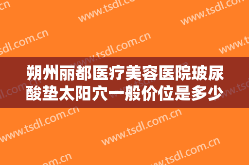 朔州丽都医疗美容医院玻尿酸垫太阳穴一般价位是多少?靠谱吗?