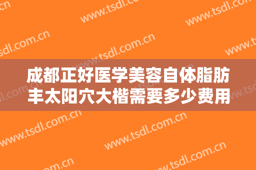 成都正好医学美容自体脂肪丰太阳穴大楷需要多少费用?好不好?