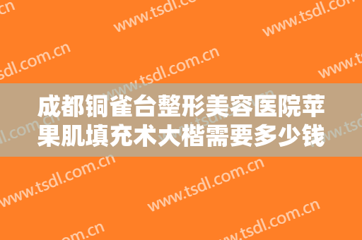成都铜雀台整形美容医院苹果肌填充术大楷需要多少钱?贵不贵?
