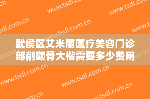 武侯区艾米丽医疗美容门诊部削颧骨大楷需要多少费用?有哪些优势?