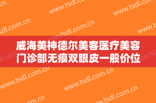 威海美神德尔美客医疗美容门诊部无痕双眼皮一般价位是多少钱?靠谱吗?