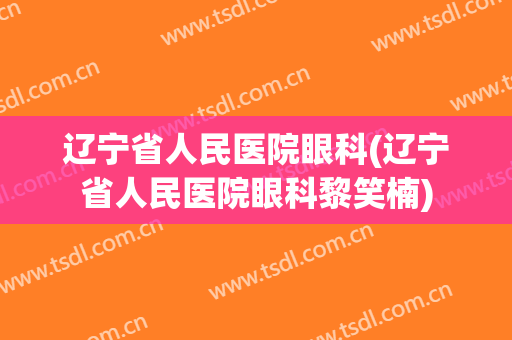 辽宁省人民医院眼科(辽宁省人民医院眼科黎笑楠)
