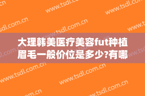 大理韩美医疗美容fut种植眉毛一般价位是多少?有哪些优势?(韩式纹眉价格)