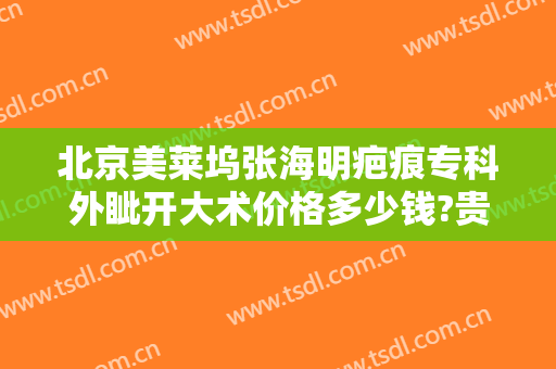 北京美莱坞张海明疤痕专科外眦开大术价格多少钱?贵不贵?