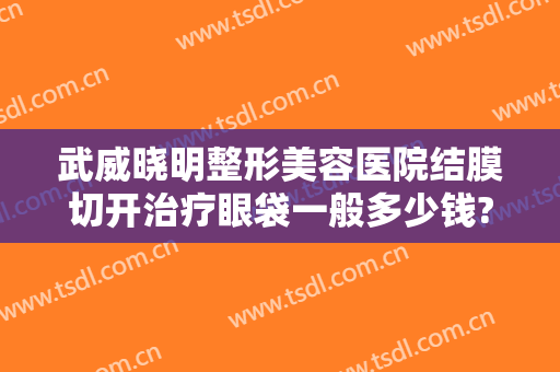 武威晓明整形美容医院结膜切开治疗眼袋一般多少钱?好不好?