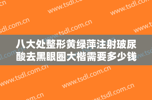 八大处整形黄绿萍注射玻尿酸去黑眼圈大楷需要多少钱?怎么样?