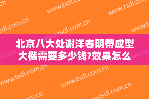 北京八大处谢洋春阴蒂成型大楷需要多少钱?效果怎么样?