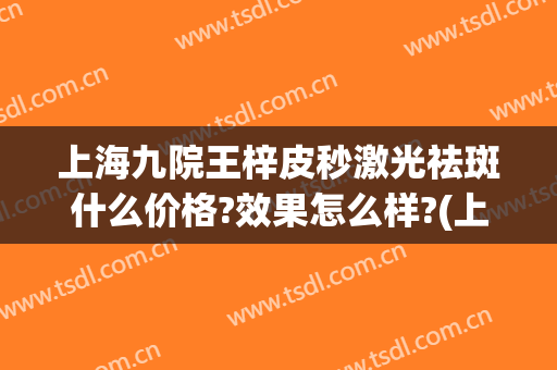 上海九院王梓皮秒激光祛斑什么价格?效果怎么样?(上海九院皮肤科祛斑效果怎么样)