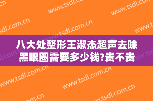 八大处整形王淑杰超声去除黑眼圈需要多少钱?贵不贵?
