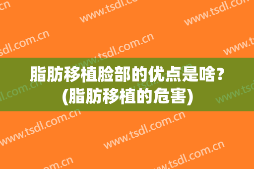 脂肪移植脸部的优点是啥？(脂肪移植的危害)