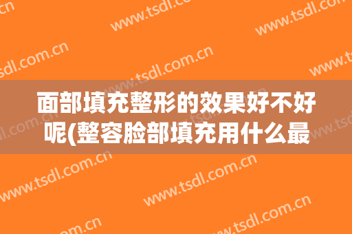 面部填充整形的效果好不好呢(整容脸部填充用什么最好)