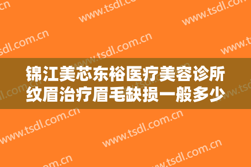锦江美芯东裕医疗美容诊所纹眉治疗眉毛缺损一般多少钱?效果怎么样?