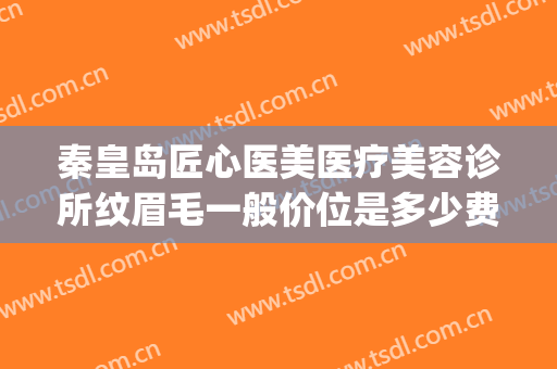 秦皇岛匠心医美医疗美容诊所纹眉毛一般价位是多少费用?靠谱吗?(秦皇岛纹眉哪里好)