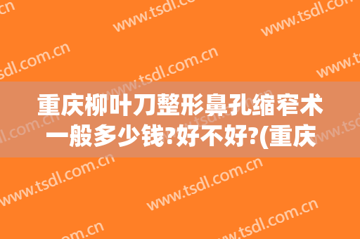 重庆柳叶刀整形鼻孔缩窄术一般多少钱?好不好?(重庆缩小鼻翼手术一般多少钱当代官网是什么呢)