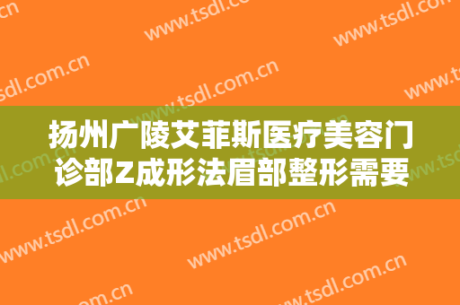 扬州广陵艾菲斯医疗美容门诊部Z成形法眉部整形需要多少费用?可靠吗?