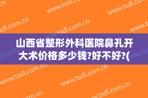 山西省整形外科医院鼻孔开大术价格多少钱?好不好?(鼻子整形手术多少钱啊)
