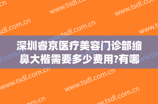 深圳睿京医疗美容门诊部缩鼻大楷需要多少费用?有哪些优势?(北京睿雅美医疗美容医院)