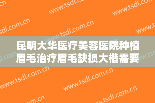 昆明大华医疗美容医院种植眉毛治疗眉毛缺损大楷需要多少钱?靠谱吗?