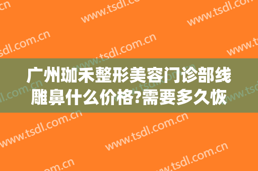 广州珈禾整形美容门诊部线雕鼻什么价格?需要多久恢复?(广州珈禾整形医院)