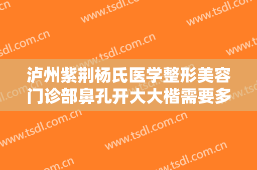 泸州紫荆杨氏医学整形美容门诊部鼻孔开大大楷需要多少费用?需要多久恢复?