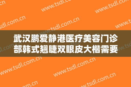 武汉鹏爱静港医疗美容门诊部韩式翘睫双眼皮大楷需要多少钱?贵不贵?