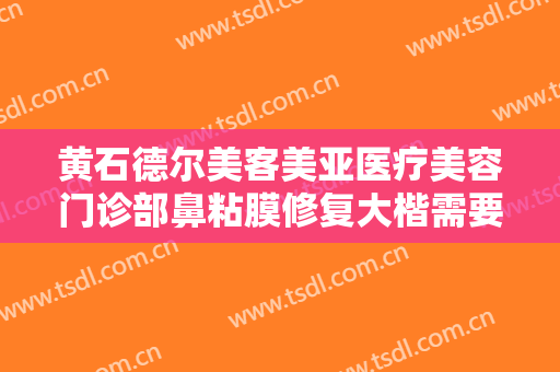 黄石德尔美客美亚医疗美容门诊部鼻粘膜修复大楷需要多少钱?多长时间恢复?