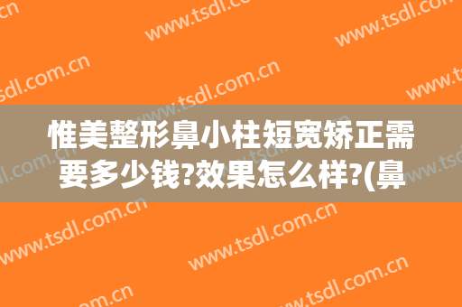 惟美整形鼻小柱短宽矫正需要多少钱?效果怎么样?(鼻小柱矫正手术价格)