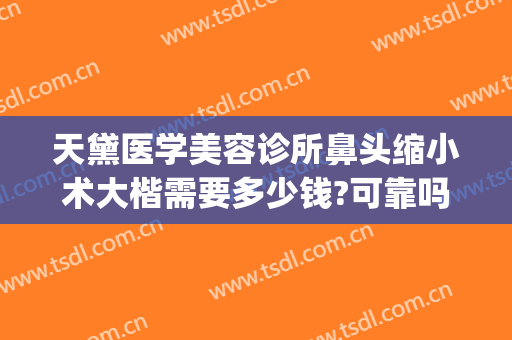 天黛医学美容诊所鼻头缩小术大楷需要多少钱?可靠吗?(缩小鼻头手术多少钱)