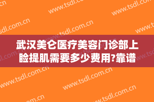 武汉美仑医疗美容门诊部上睑提肌需要多少费用?靠谱吗?(武汉美仑医疗美容怎么样)