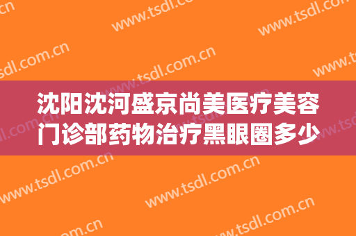 沈阳沈河盛京尚美医疗美容门诊部药物治疗黑眼圈多少钱?怎么样?(沈阳盛京尚美医疗美容官网)