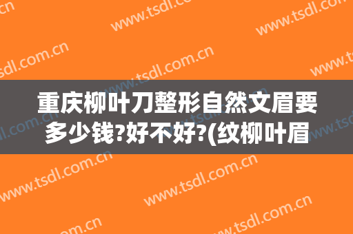 重庆柳叶刀整形自然文眉要多少钱?好不好?(纹柳叶眉多少钱)