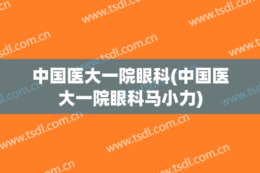 中国医大一院眼科(中国医大一院眼科马小力)