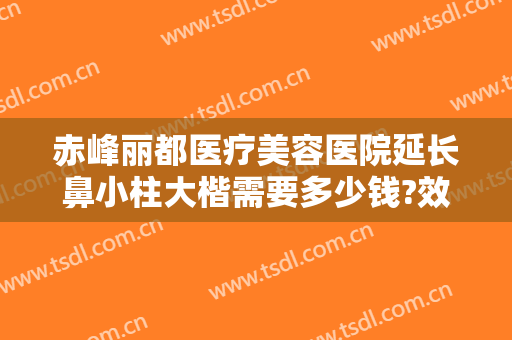 赤峰丽都医疗美容医院延长鼻小柱大楷需要多少钱?效果怎么样?