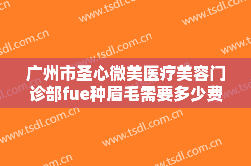 广州市圣心微美医疗美容门诊部fue种眉毛需要多少费用?靠谱吗?